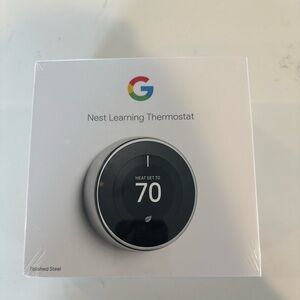 New in box! Google Nest thermostat. Factory sealed.
